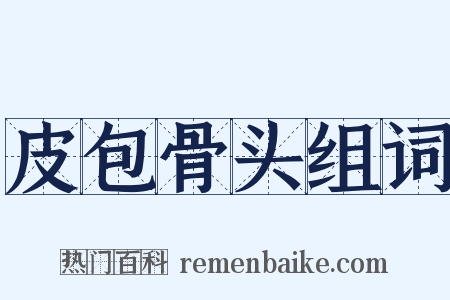 皮包骨头组词是什么意思的图片